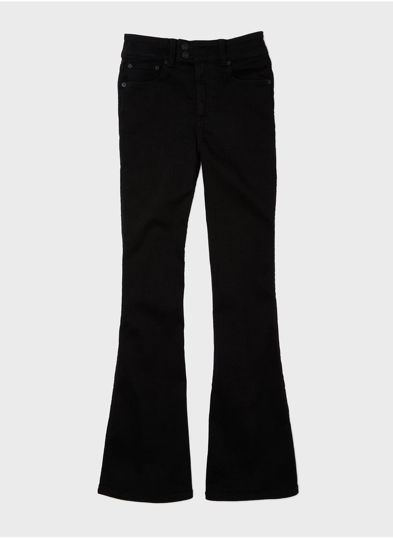 American Eagle - High Waist Straight Fit  Flared Jeans - Image 1