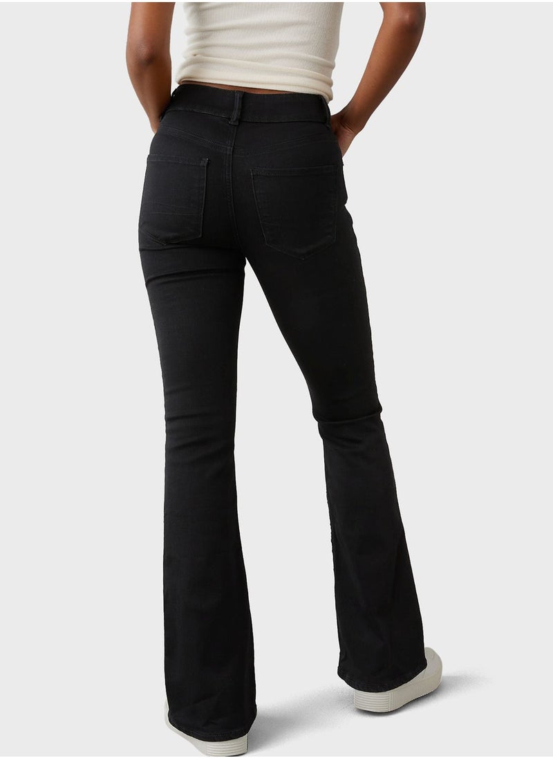 American Eagle - High Waist Straight Fit  Flared Jeans - Image 1