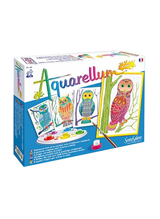 Sento Sphere Sen692A Aquarellum Junior Paint By Number Owls Magic Canvas - Image 3