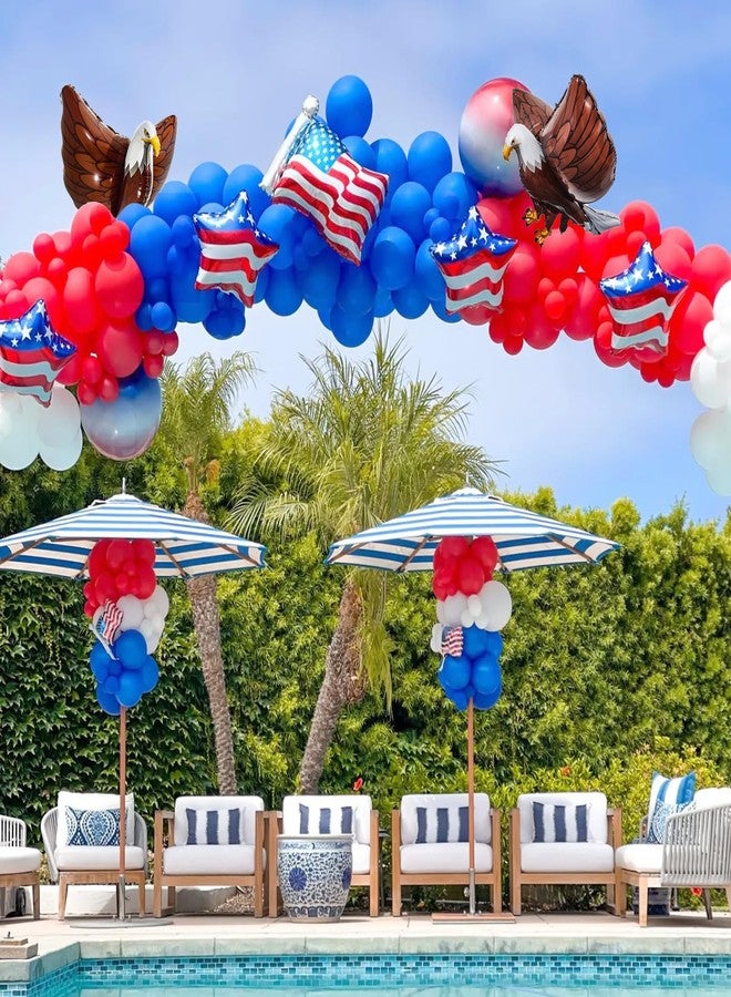 KHC-KHF USA-Balloons 4th of July 12PCS Patriotic Eagle Balloons Red White Blue USA Foil Decor Fourth of July Veterans Day Election Birthday Party Supplies - Image 2