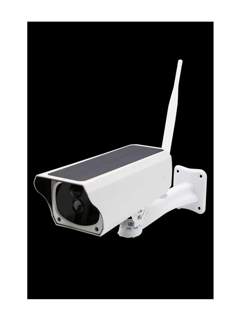 كاميرا مراقبة لاسلكية خارجية تعمل بالطاقة الشمسية – دقة HD 1080P – واي فاي – مقاومة للماء والغبار IP66 – رؤية ليلية حتى 10 أمتار – كشف حركة - Image 1