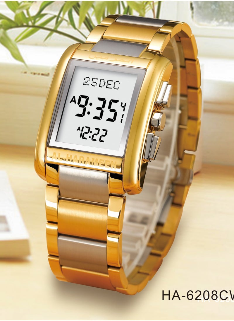 AL-HARAMEEN - Classic Digital Islamic Prayer Men's Watch HA-6208CW - Image 1