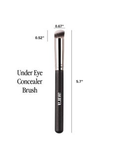 AURA Ealer Brush By Aura. Under Eye, Nose Contour Brush For Concealing, Blending, Setting, Buffing With Powder, Liquid, Cream Cosmetics. Versatile Applicator For Flawless Finish.  - Image 2