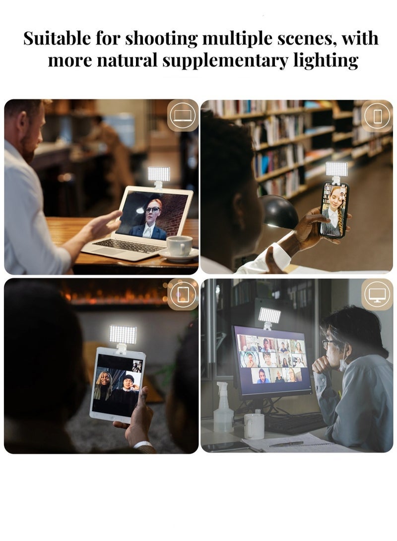 general Magnetic Photography Light Clip on Phone LaptopVideo Light Portable LED Camera Fill Light Panel Pocket LED Phone Light Dimmable 3 Lighting Effects Rechargeable LED Lighting for Video Conference TikTok Youtube - Image 2