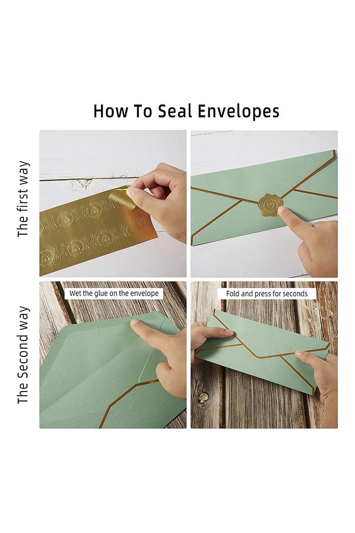 30 Pack #10 Business Envelopes with Gold Border, Self Seal Standard Envelopes with Gold Stickers for Office, Checks, Letter Mailing, Invoices, 4 1/8 x 9 1/2 Inches - Image 2