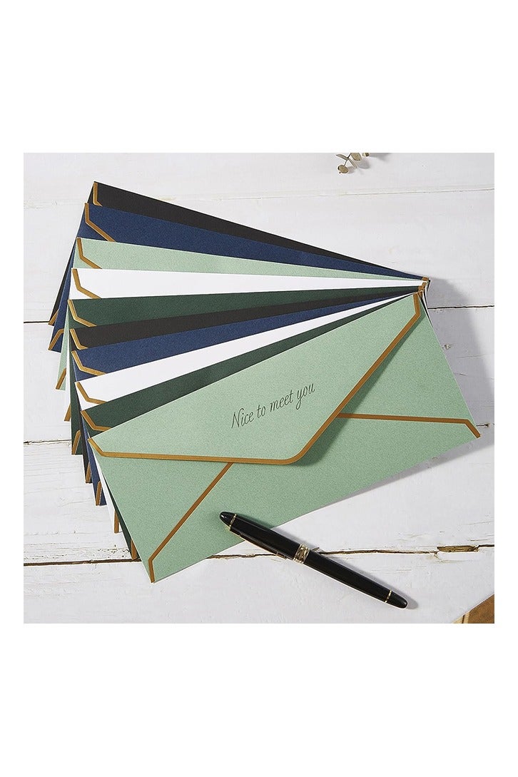 30 Pack #10 Business Envelopes with Gold Border, Self Seal Standard Envelopes with Gold Stickers for Office, Checks, Letter Mailing, Invoices, 4 1/8 x 9 1/2 Inches - Image 3