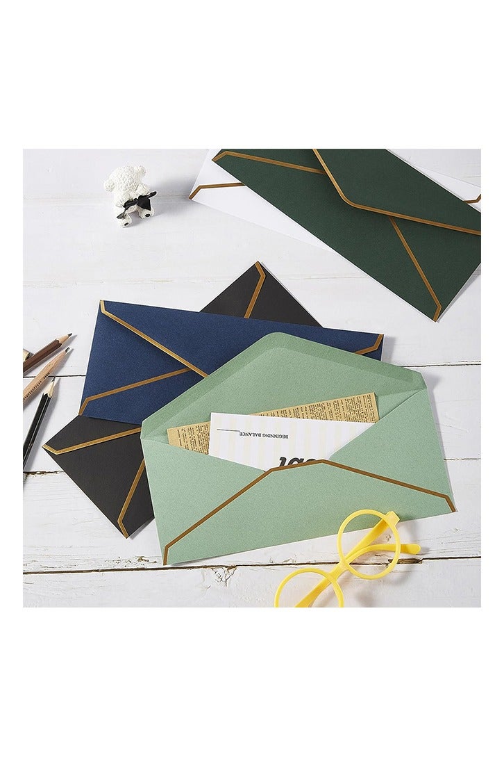 30 Pack #10 Business Envelopes with Gold Border, Self Seal Standard Envelopes with Gold Stickers for Office, Checks, Letter Mailing, Invoices, 4 1/8 x 9 1/2 Inches - Image 4