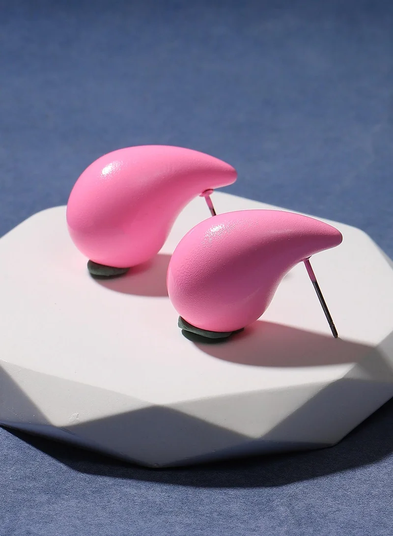 SOHI Teardrop Shaped Artificial Stud Earring Jewellery