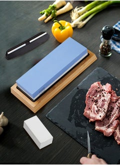 INKBIRD Knife Sharpeners Corundum Whetstone 2-in-1 Knife Sharpening Stone 1000/6000 Dual Grit Side with Anti-Slip Silicone Holder Angle Guide Correction Stone Ideal Grinding Stone for Chefs and Cooking Lovers  - Image 4