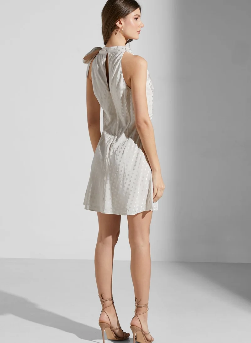 Keepsake Tie Neck Knitted Dress