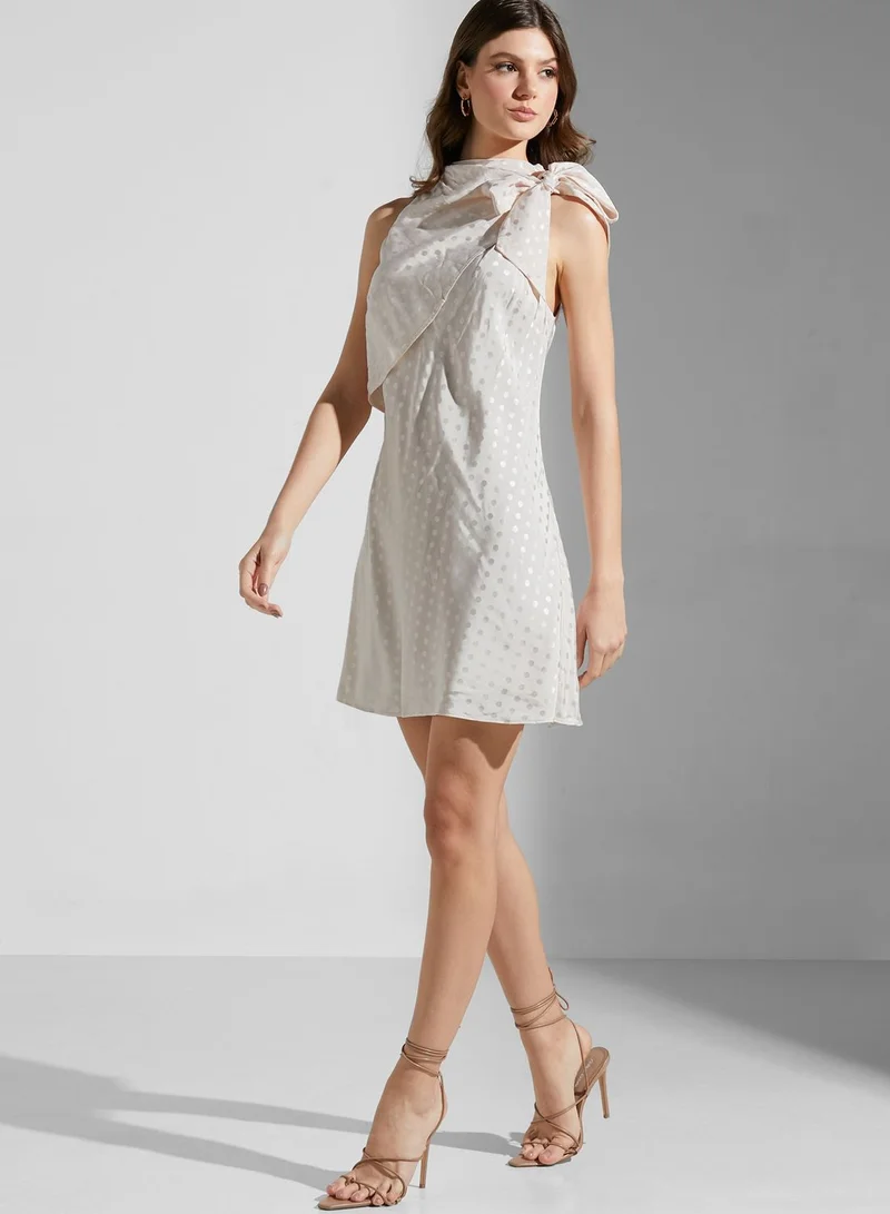 Keepsake Tie Neck Knitted Dress