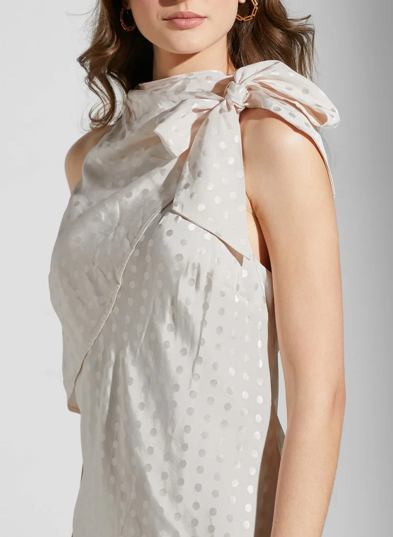 Keepsake Tie Neck Knitted Dress