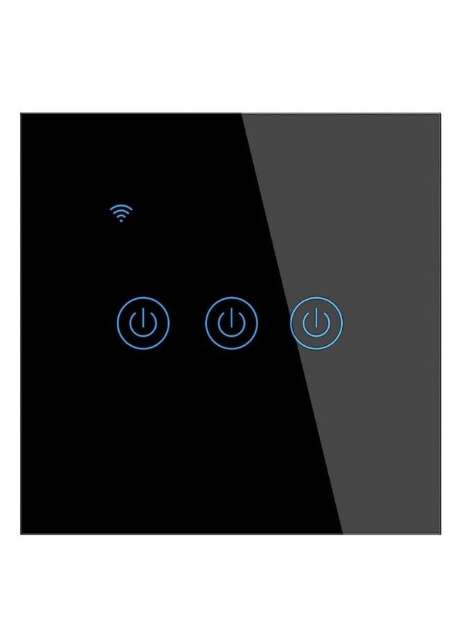 اميتيس جاردن مفاتيح Wi-Fi Zigbee الذكية اللاسلكية التي تعمل باللمس ، لا يلزم وجود سلك محايد ، متوافق مع Alexa و Google Home ، مفتاح التحكم عن بعد للتحكم باللمس ، التحكم الصوتي ، لا يوجد محور مطلوب (أسود 2 عصابة)  - Image 1