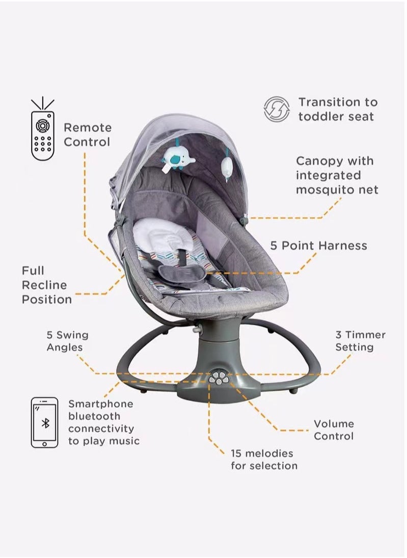 Arababy - 3-In-1 Deluxe Multifunctional Soothing Vibrational Baby Resting Bassinet - Image 1