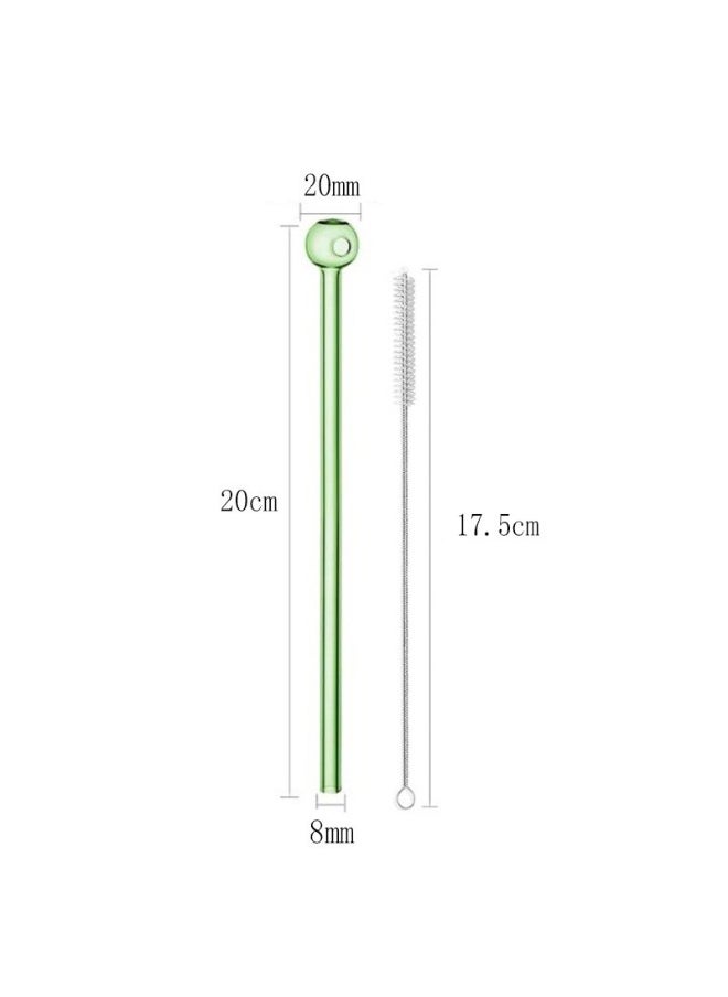 Generic 8 reusable straw colors (8 colors) 20x0.8x0.8cm and straw cleaning brush  - Image 5