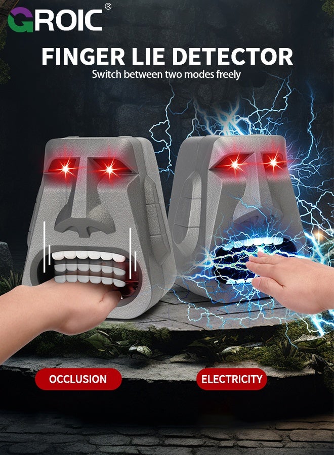 GROIC Interactive Lie Detector Game with Light and Sound Effects, 2 Playing Modes - Shock and Finger Bite, Truth Game Toy Table Party Game Toy, Lie Detector Polygraph Test Machine - Image 2