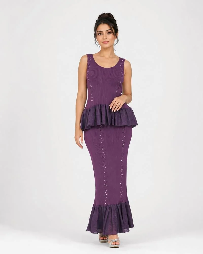 Opera Fashion Hand-Embroidered Boucle Set with Crystal Detail