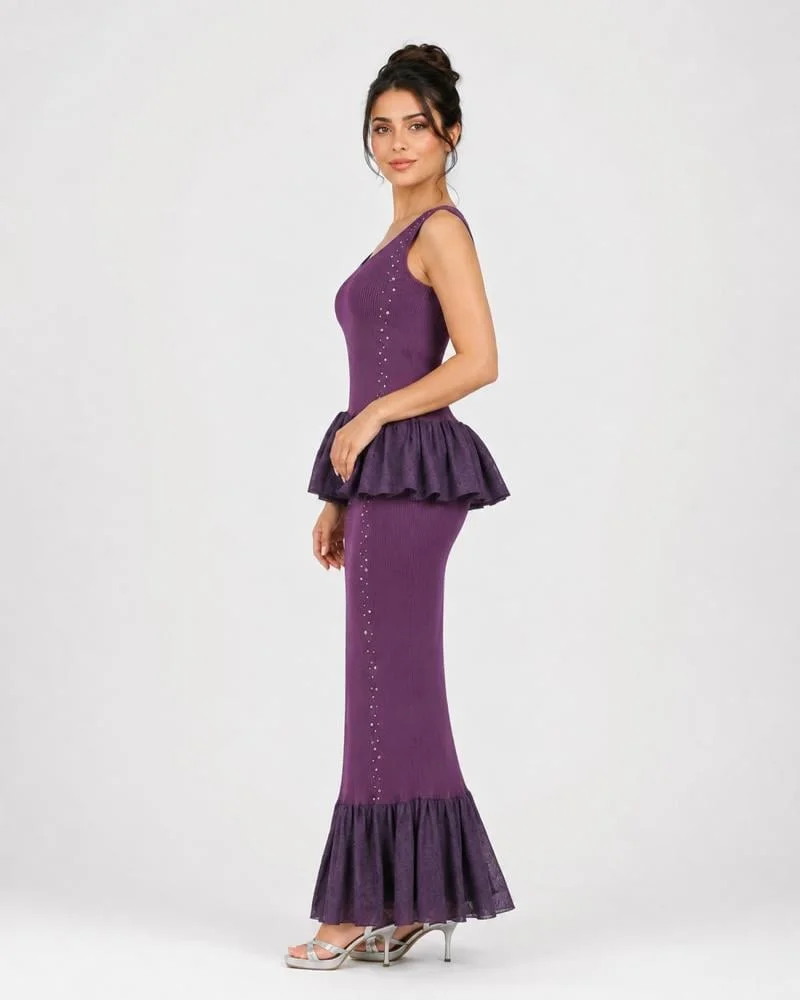 Opera Fashion Hand-Embroidered Boucle Set with Crystal Detail