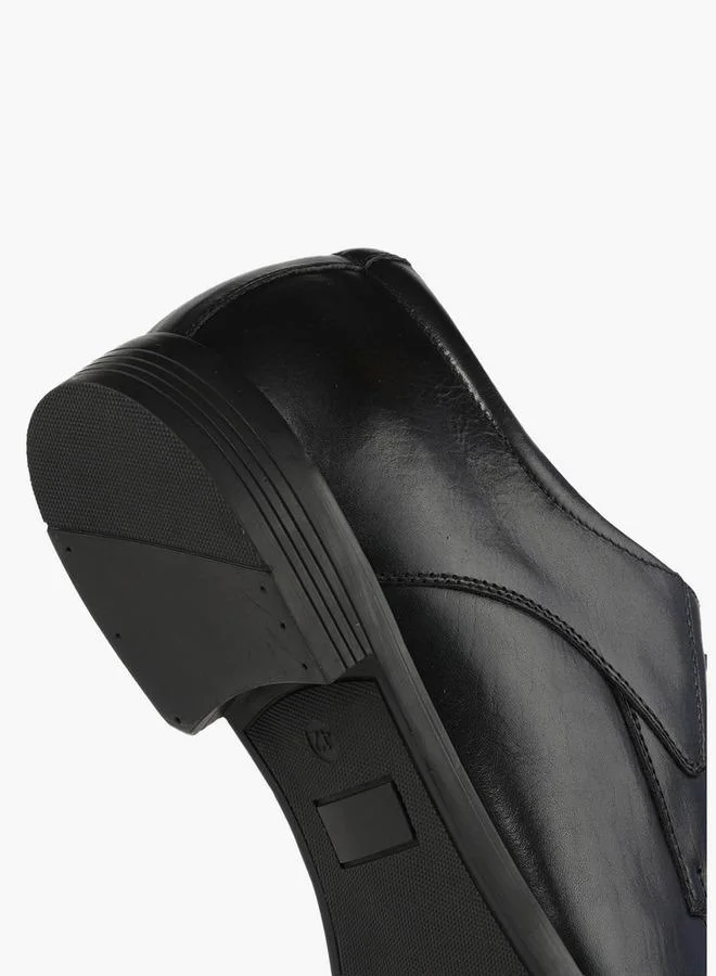 LBL By Shoexpress BLACK Men Leather Lace-Up Derby Shoes for Men | Best Price UAE
