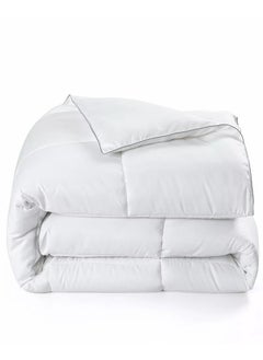 DubaiGallery 3 Pcs Set Bedding Comforter Duvet Insert Grid Quilted Comforter with Corner Tabs Box Stitched Down Alternative fill Warm Comforter Machine washable 220X240 CM  - Image 4