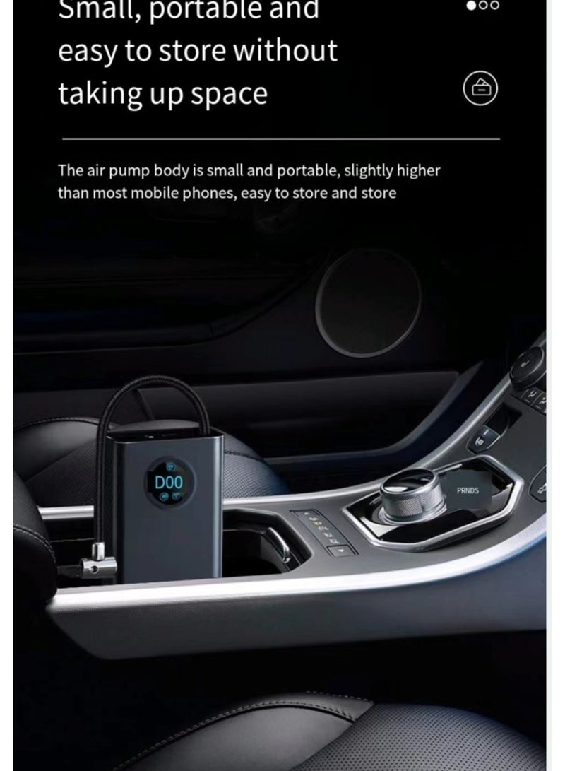 Portable tire inflator air compressor, car tire air pump with tire pressure gauge, one click intelligent inflator, suitable for cars, motorcycles, bicycles, etc - Image 4