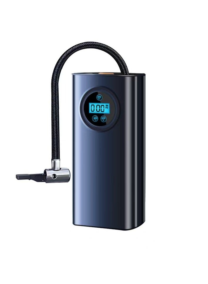 Portable tire inflator air compressor, car tire air pump with tire pressure gauge, one click intelligent inflator, suitable for cars, motorcycles, bicycles, etc - Image 2