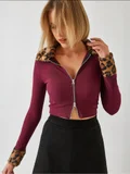 Bianco Lucci Burgundy Red