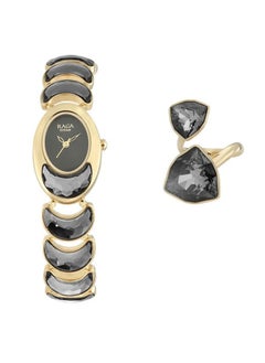 TITAN Raga Metal Black Ladies Watch With Finger Ring 95107Ym01  - Image 1
