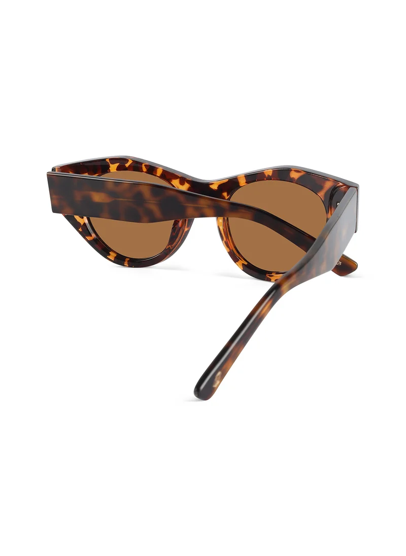 Woggles Red Pappy Jitter Brown Polarized Round Sunglasses