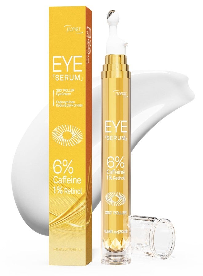 Jtopyrt 6% Caffeine Eye Cream: Dark Circle Remover Hydrating Anti-Wrinkle Eye Care Cream for Women 20ml 0.68fl.oz - Image 1