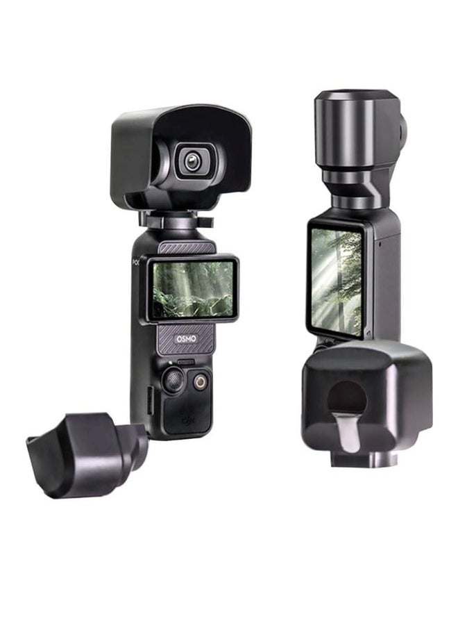 Generic Camera Sunshade for DJI Osmo Pocket 3, Gimbal Lens Hood with Protective Cover Set for DJI Osmo Pocket 3, Gimbal Camera Accessories for DJI Osmo Pocket 3, Black  - Image 1