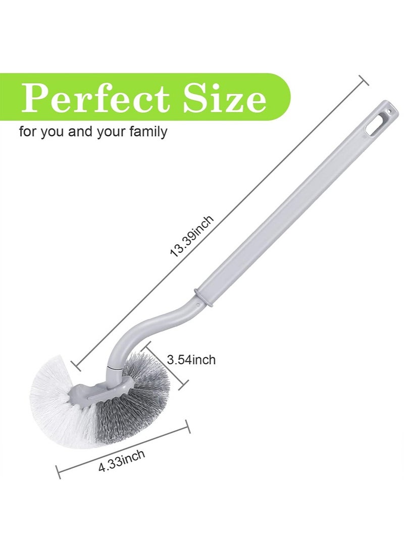 yIFeNG Bathroom Toilet Bowl Brush and Holder, Curved Design Toilet Brush for Deep Cleaning Under Rim, Best Toilet Brush Set, Easy Handy CompactToilet BowlCleaner Brush for Bathroom, 3 Pack  - Image 4