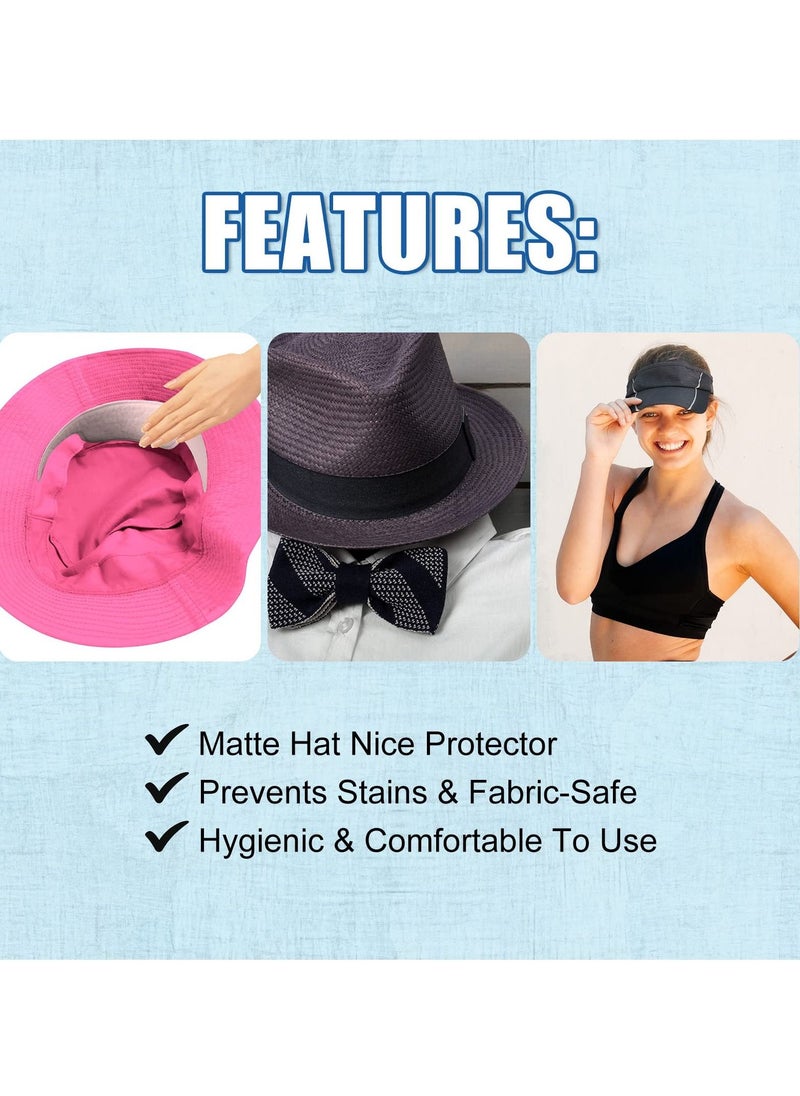 SYOSI - 50Pcs Disposable Sweat Pads, Hat Sweat Pads, Shirt Neckline Protective Sweat Guards, Disposable Hard Hat Sweat Bands Absorbent Adhesives, Men's Women's Baseball Caps Makeup Invisible Sweat Pads - Image 1