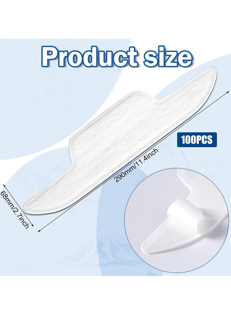 SYOSI - 50Pcs Disposable Sweat Pads, Hat Sweat Pads, Shirt Neckline Protective Sweat Guards, Disposable Hard Hat Sweat Bands Absorbent Adhesives, Men's Women's Baseball Caps Makeup Invisible Sweat Pads - Image 1