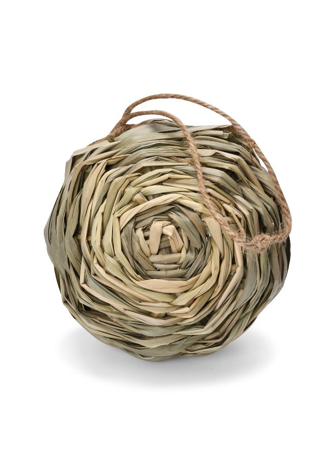 آنا بيت طيور خارجي مصنوع يدويًا من نسيج أعشاب الكركديه لتزيين الحدائق - Image 3