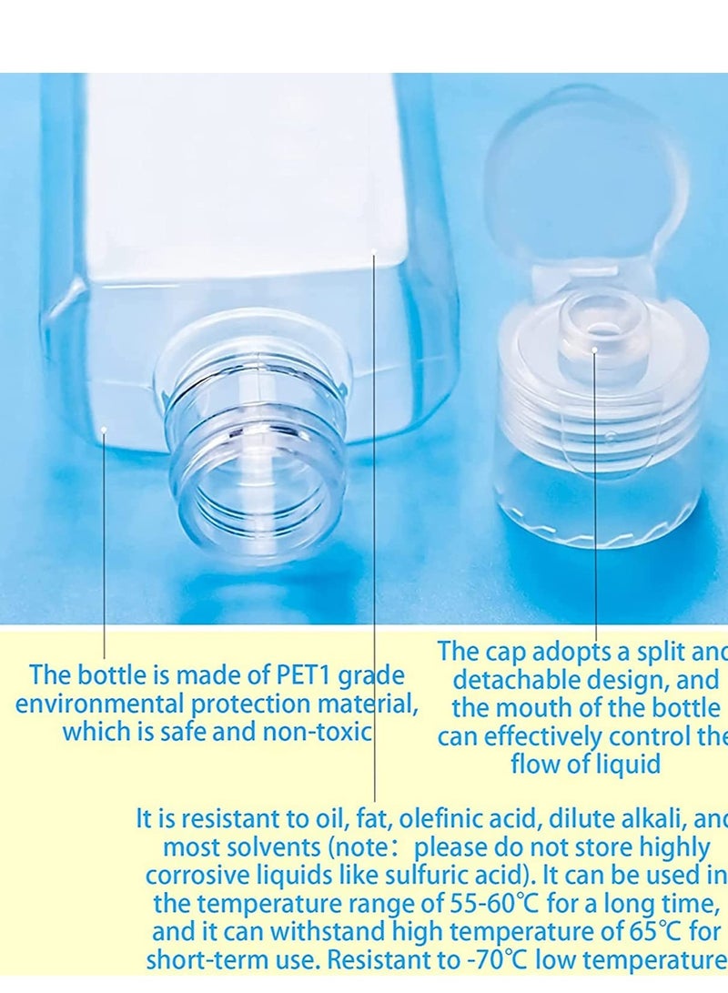 SYOSI Empty Clear Plastic Travel Bottles 30 Pieces 1oz Containers Portable with Flip Cap Refillable Reusable Squeezable Toiletry Cosmetic - Image 5