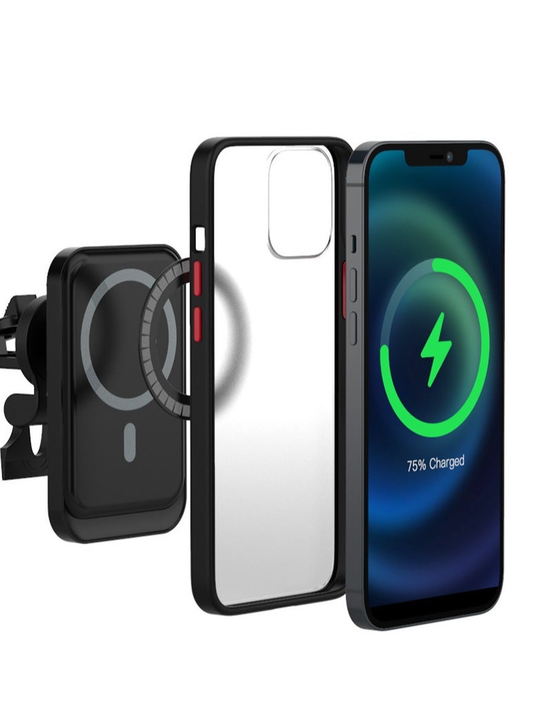 KASTWAVE 2 Pcs Phone Magnetic Ring, Compatible with Magsafe Wireless Charger for iPhone 13/ 13 Pro/ 13 Mini/ 13 Pro Max/ 12 and for Huawei Receiver Wireless Car Charger Metal Ring with Sticker - Image 3