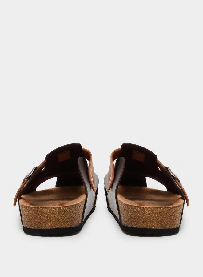 Styli Dual-Tone Buckled Comfort Sandals - Image 5