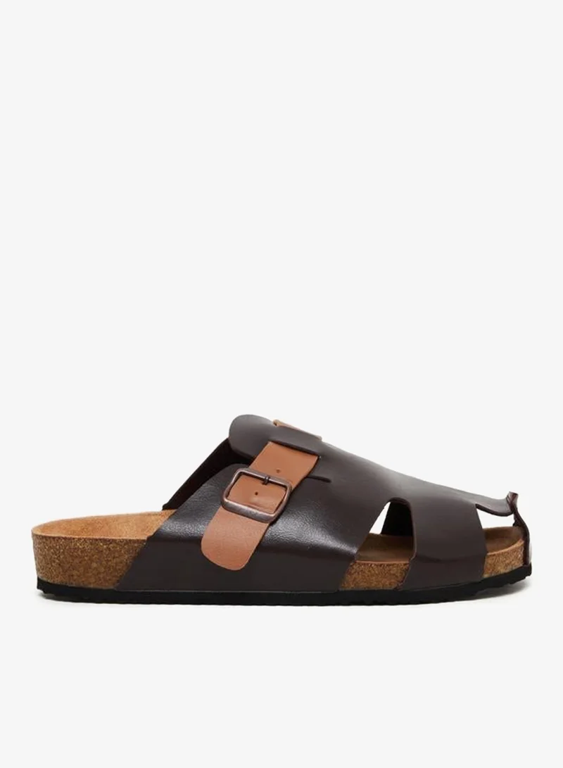 Styli Styli Dual-Tone Buckled Comfort Sandals