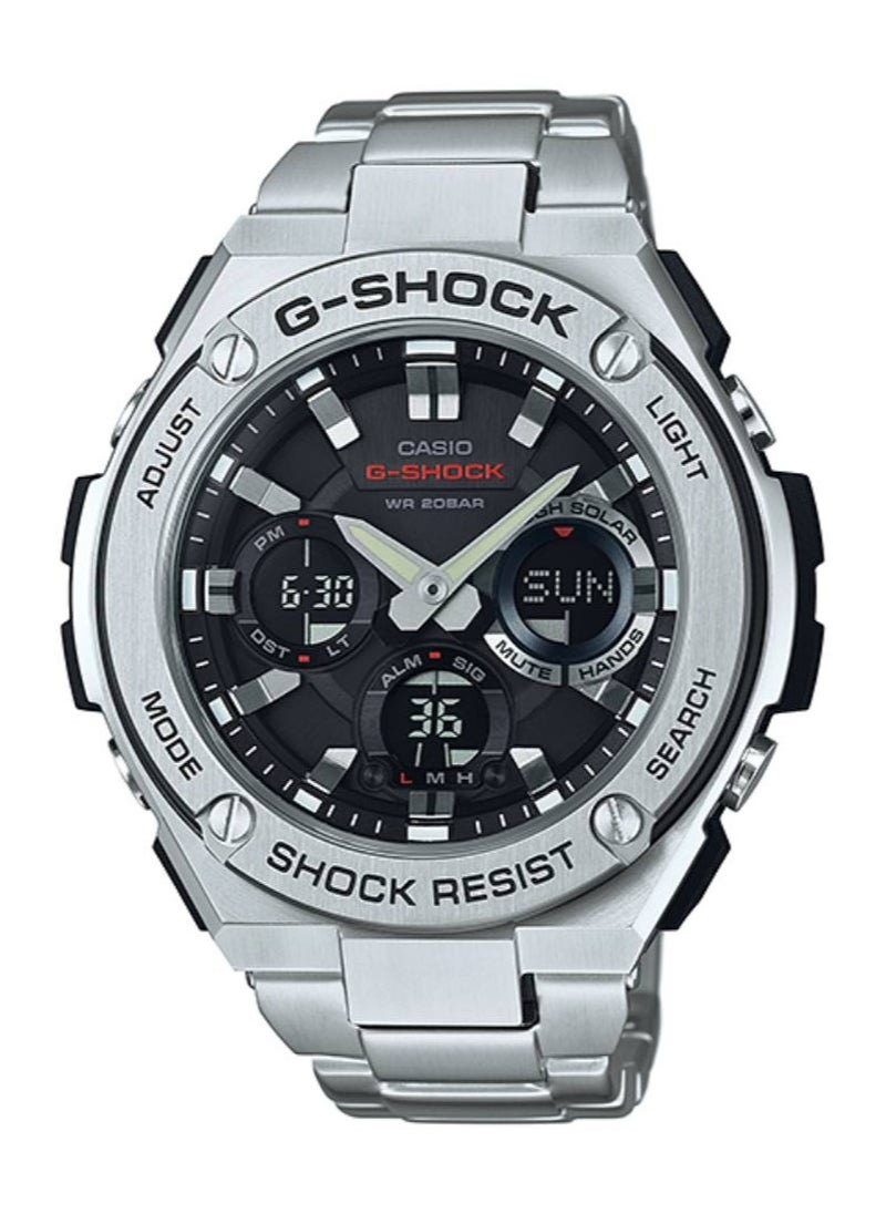 CASIO - G-Shock G-Steel Analog+Digital Stainless Steel Watch GST-S110D-1A - Image 1