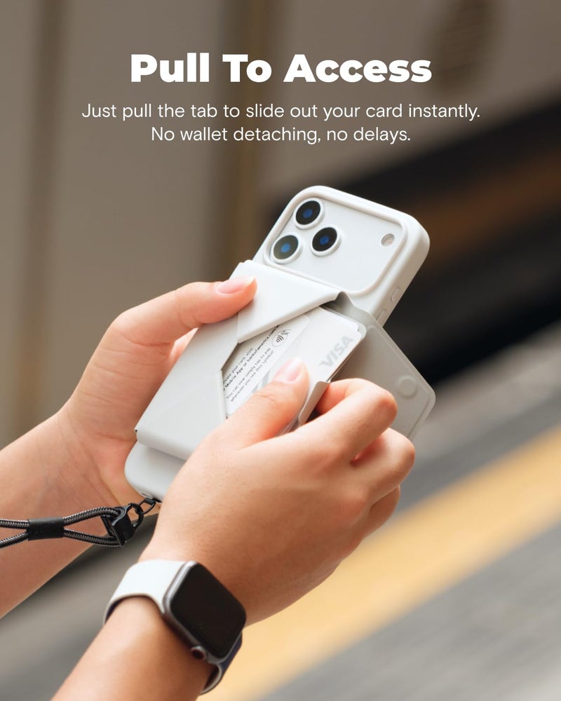 MOFT محفظة موفت ماغسيف، حاملة 8 بطاقات، قاعدة هاتف مغناطيسية بتصميم سحب للوصول، حجب RFID، ضبط الزاوية ومحفظة موفاس المينيمالية للرجال لأساسيات السفر، أزرق داكن - Image 5