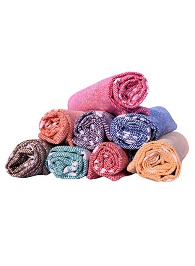 COMFORT WEAVE منشفة يد قطنية COMFORT WEAVE 250 GSM (طقم من 8 قطع، متعددة الألوان) - Image 1