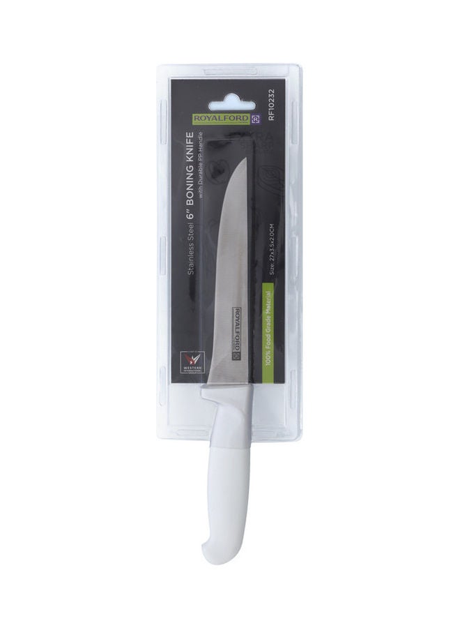Royalford Bonning Knife With Polypropylene Handle White 27x3.5x2cm - Image 1