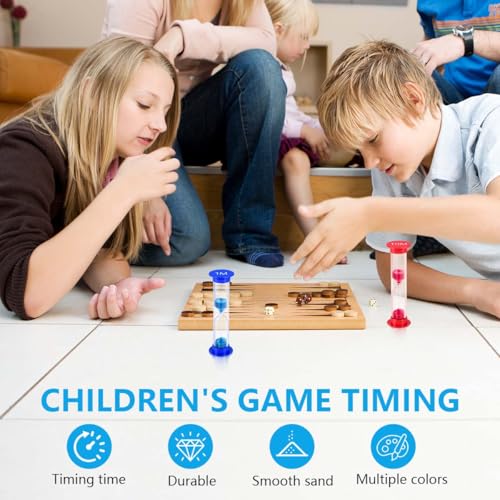 KISEER Sand Timer, KISEER 6 Pcs Colorful Hourglass Sandglass Sand Clock Timers Set 30sec / 1min / 2mins / 3mins / 5mins / 10mins for Brushing Children's Teeth, Cooking, Game, School, Office - Image 4