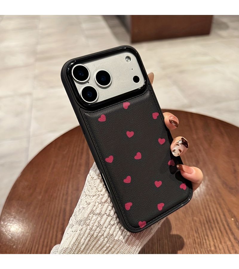 Orange Orange Heart Minimalist Pattern Autumn Winter Texture Air Cushion Full Coverage Drop Proof Scratch Resistant Shockproof Phone Case For Apple iPhone 12 Pro - Image 5