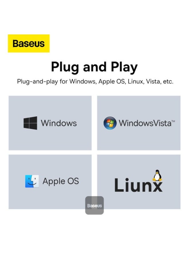 بيسوس محول شبكة إيثرنت Baseus Lite Series USB-A إلى RJ45 لشبكة مستقرة - Image 3