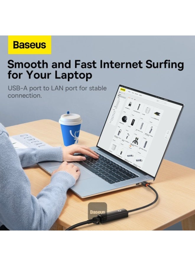 بيسوس محول شبكة إيثرنت Baseus Lite Series USB-A إلى RJ45 لشبكة مستقرة - Image 5