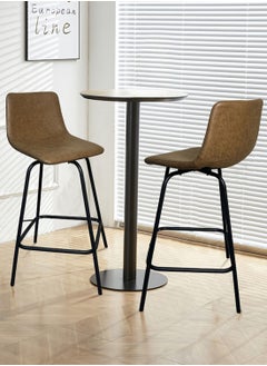 EqiEch Bar chair 2 packs, modern minimalist chair, 360° rotating kitchen dining chair, modern counter chair, household chair, reception front chair  - Image 1
