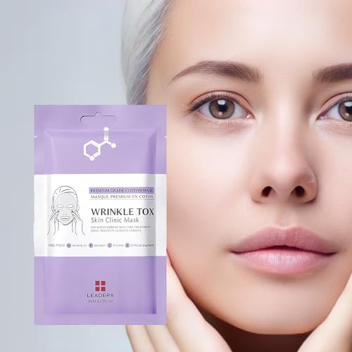 Leaders Insolution Wrinkle Tox Skin Clinic Mask | Adenosine-Infused Anti-Aging Facial Sheet for Fine Lines, Wrinkles, and Firmness | Premium Grade Cotton, Collagen Boosting (10 Sheets) - Image 2