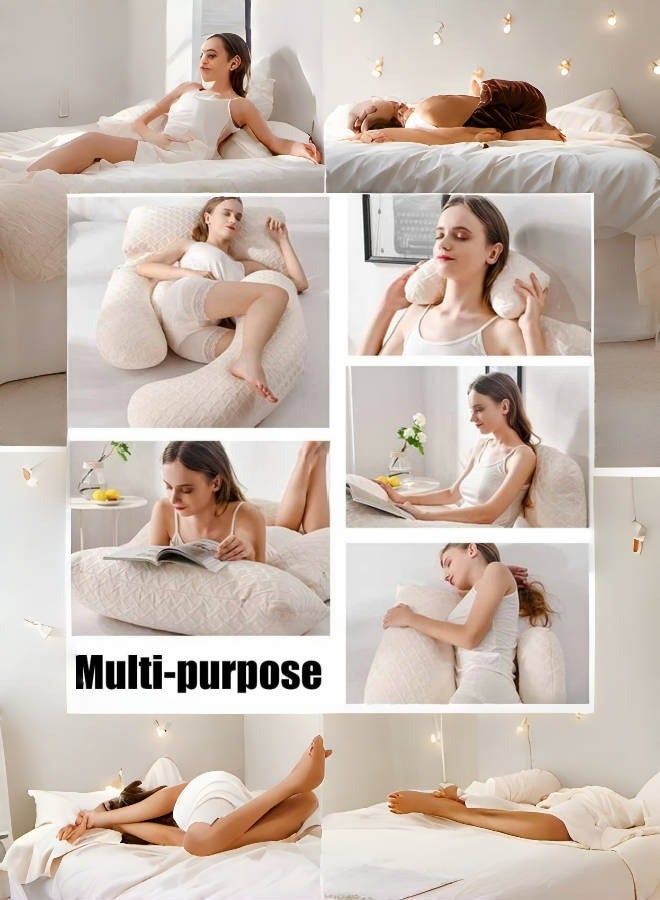 Maternity Pillow Pregnancy Pillow With Memory Pillow, Relieve Fatigue Body Pillow, Adult & Child Full Body Support Pillow (Color : Style 2, Size : 180x80cm) - Image 2
